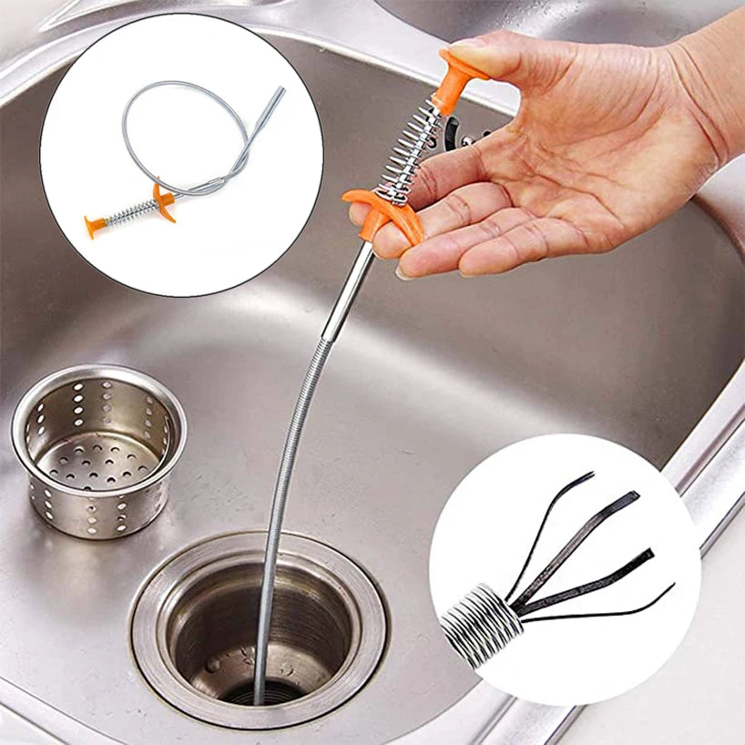 Sink Cleaning Hook Sewer Dredging Spring Pipe