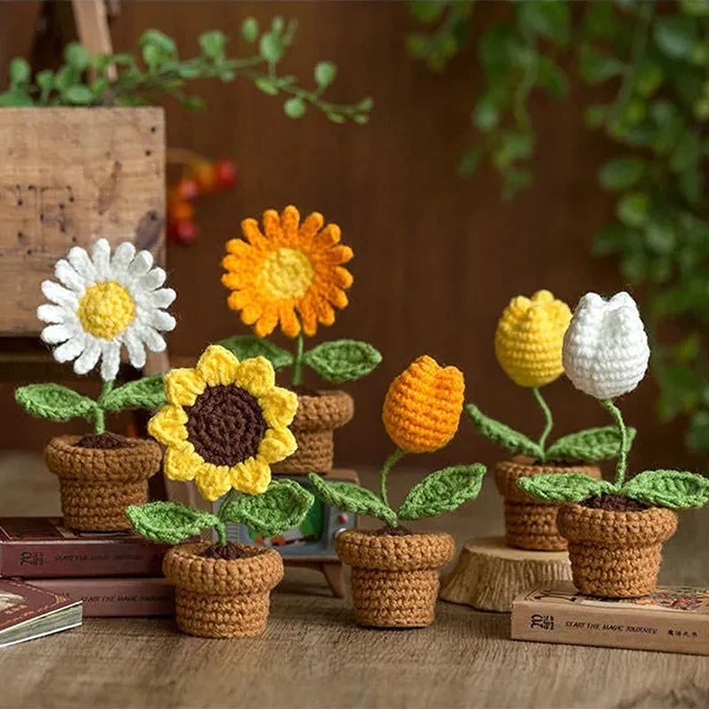 Crochet Hand-knitted Tuilp Flowers