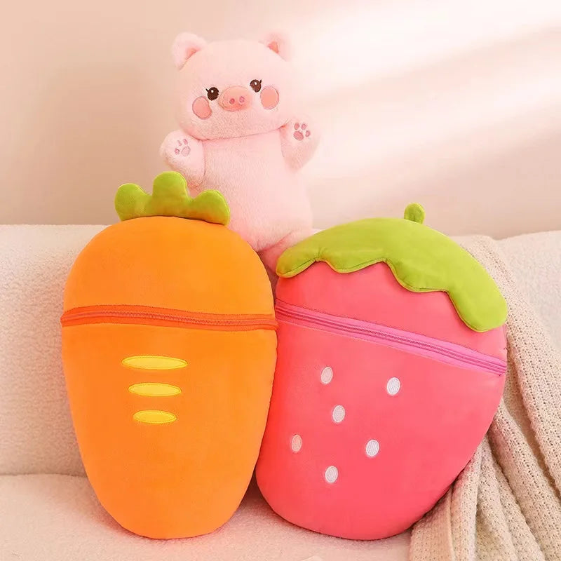 Funny Cartoon Rabbit Carrot/Strawberry Plush Toy