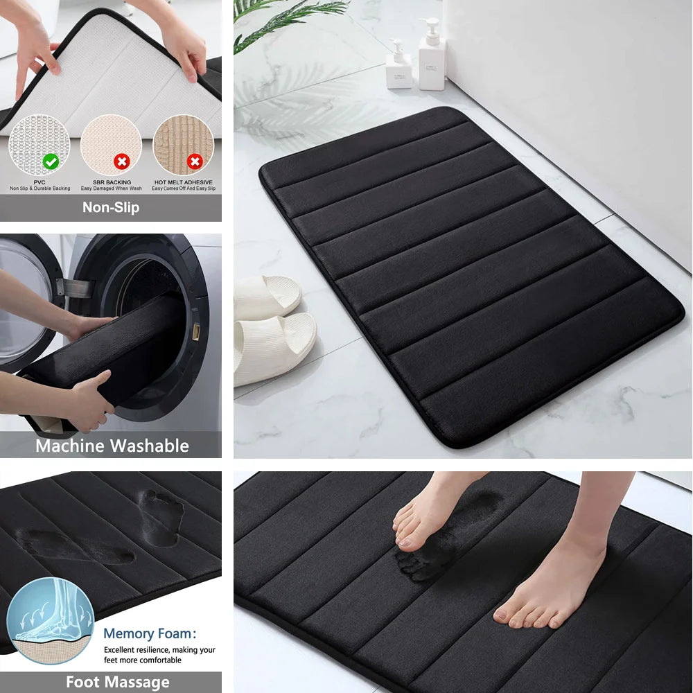 Super Absorbent Bath Mat Memory Foam