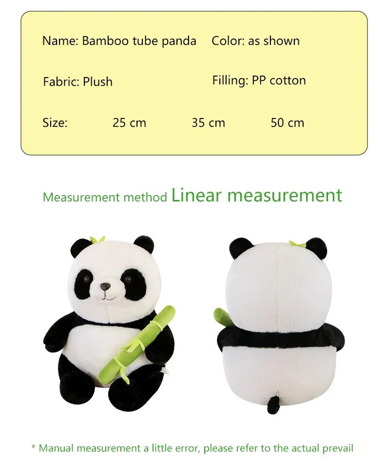 Cute Bamboo Tube Panda Plush Kawaii Pillow