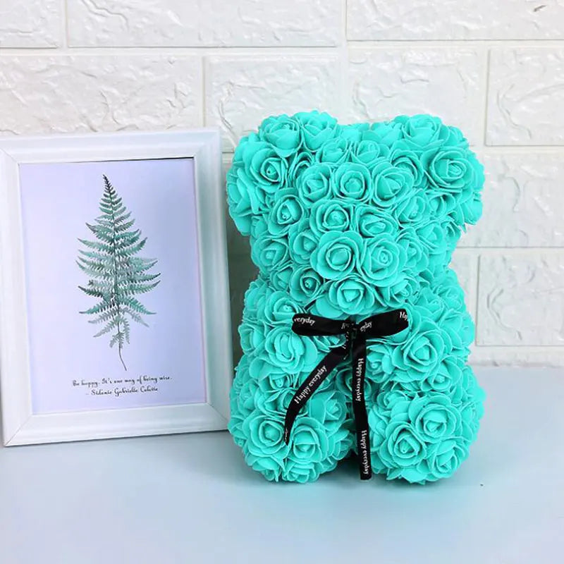 Artificial Flowers Rose Bear Gift