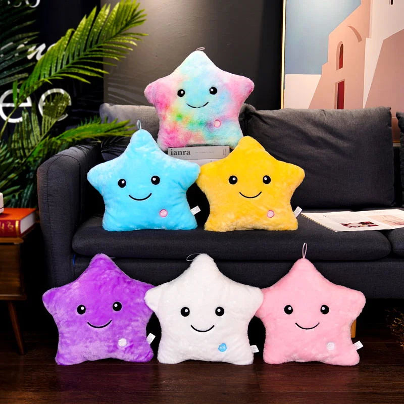 Soft Stuffed Luminous Pillow Star Cushion