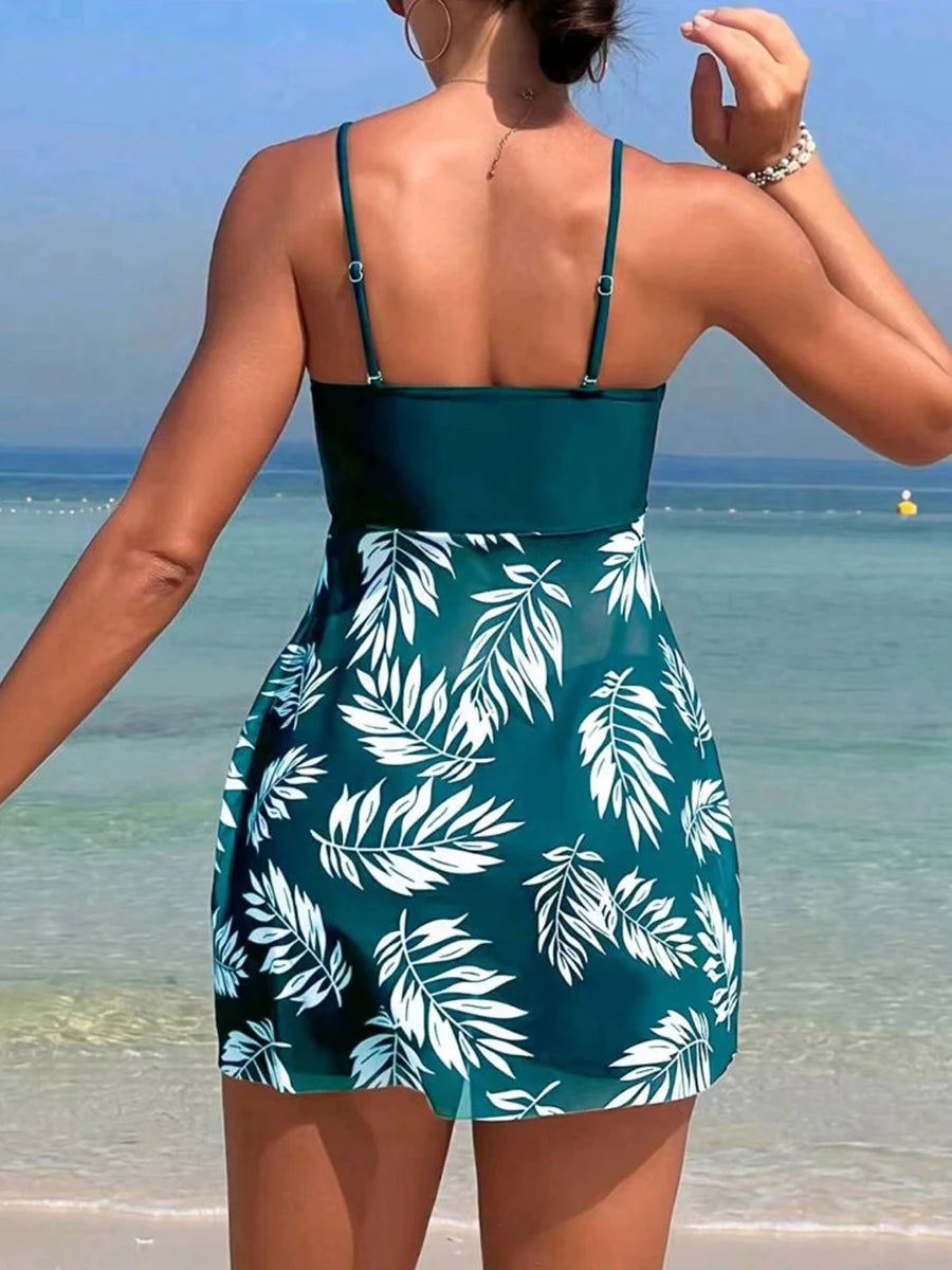 Tankini With Shorts Floral Swimsuit