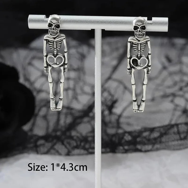 New Halloween Skull Skeleton Drop Earrings