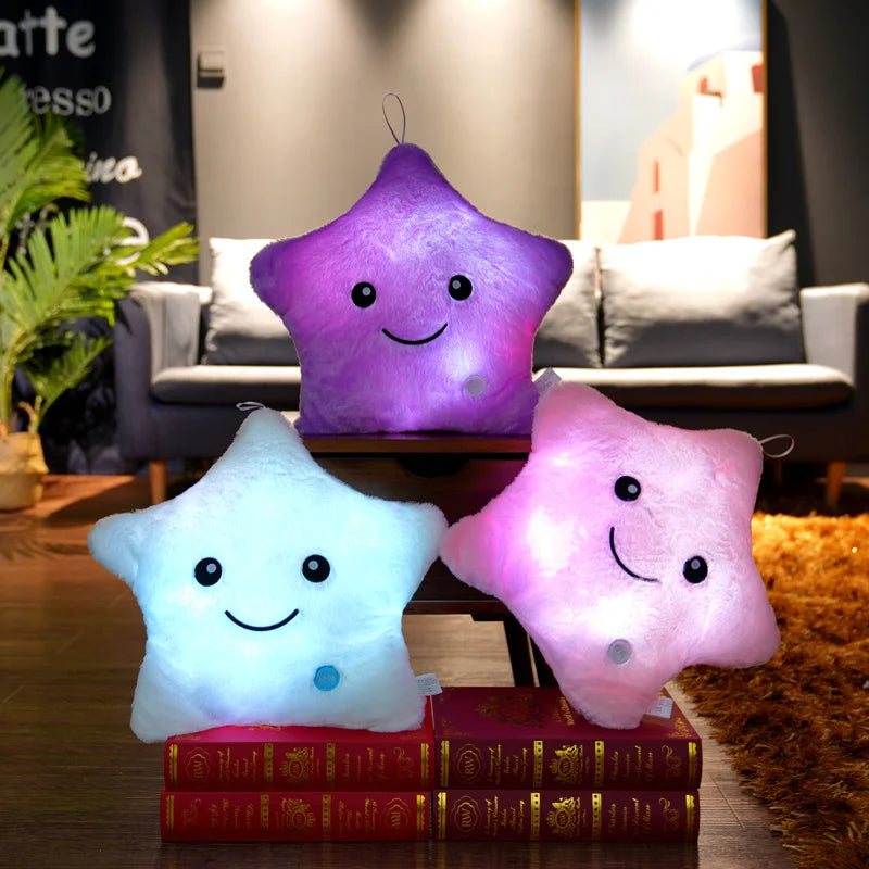 Soft Stuffed Luminous Pillow Star Cushion