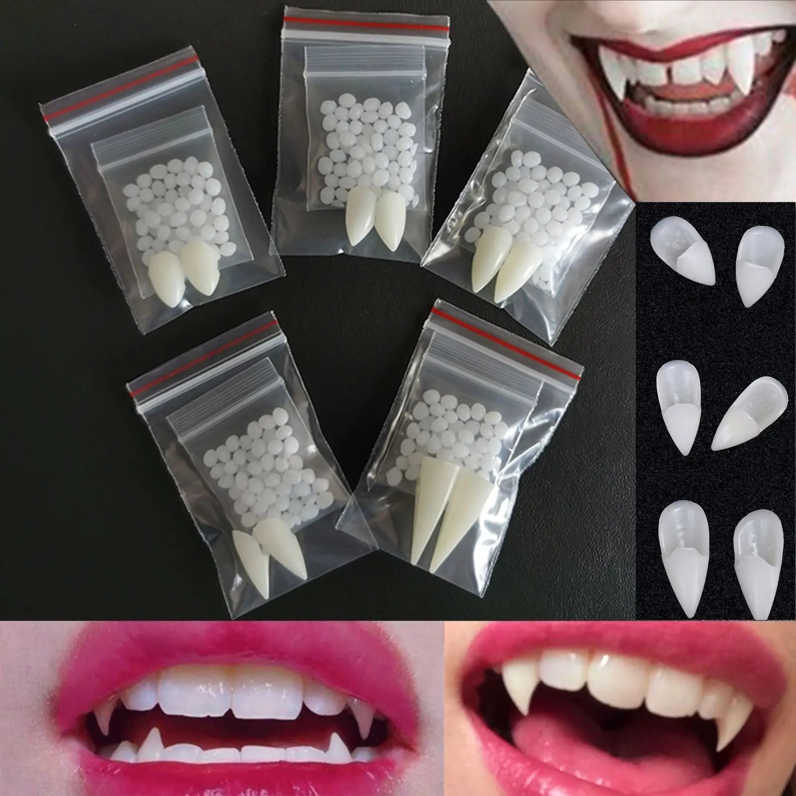 Halloween Vampire Teeth Fangs Dentures Props