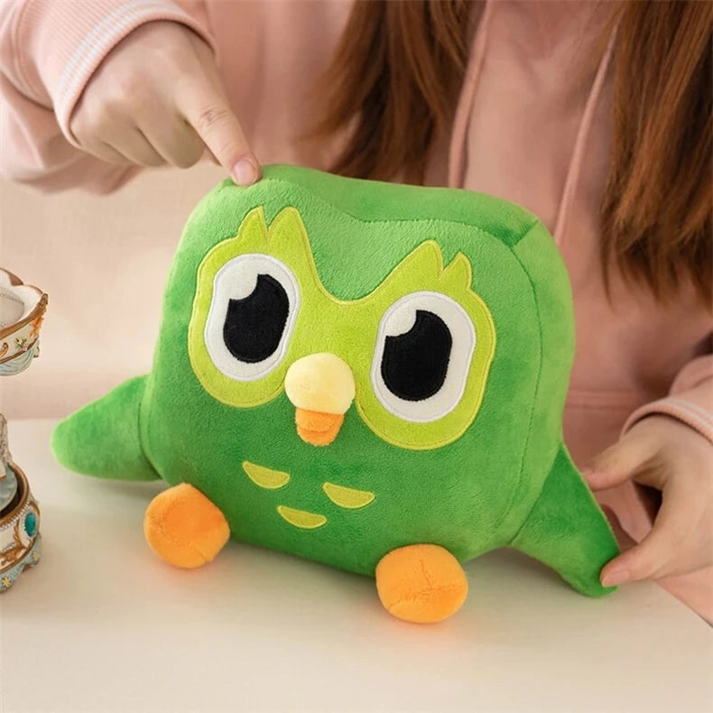 Green Duolingo Owl Plush Toy