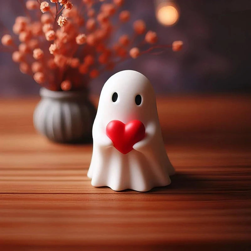 Cute Ghost Statue, Ghosts Small Scary Ghost Figurines, Halloween Home Decorations