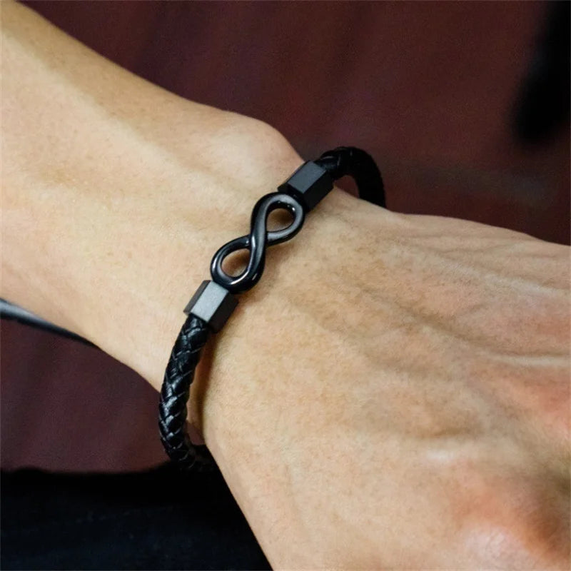 Vintage Temperament Black Infinity Bracelet