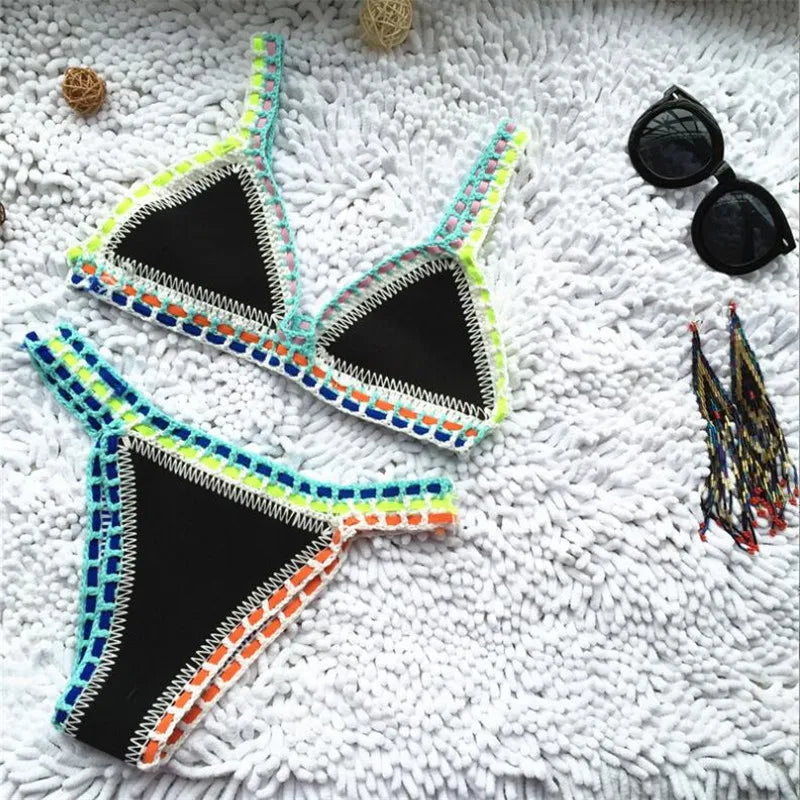 Two Piece Brazilian Neoprene Bathing Suit