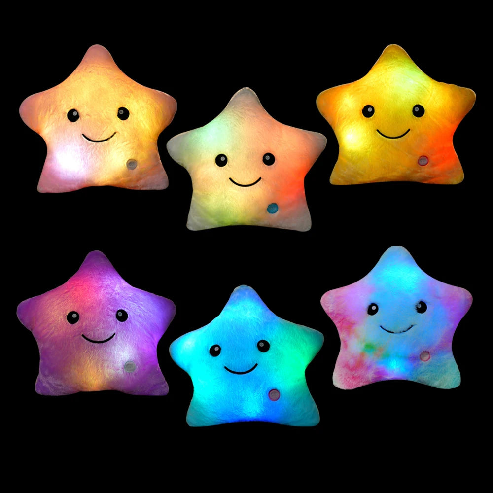 Soft Stuffed Luminous Pillow Star Cushion