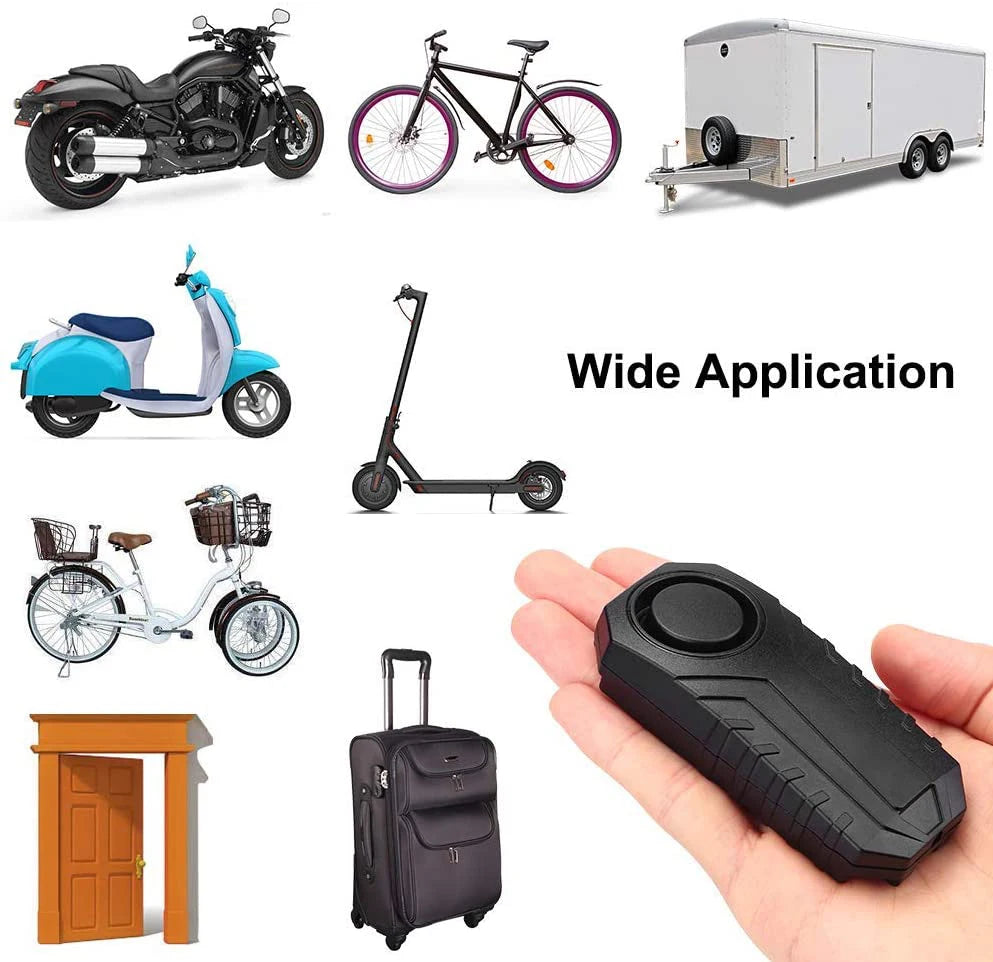 ELECTOP Bicycle Alarm 113dB Anti-Theft Wireless Vibration Remote Control Outdoor Security Protection