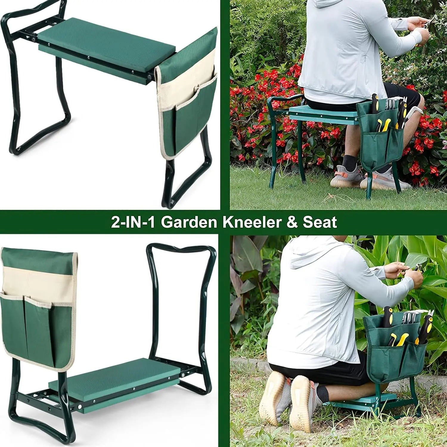 Foldable Garden Kneeler and Seat