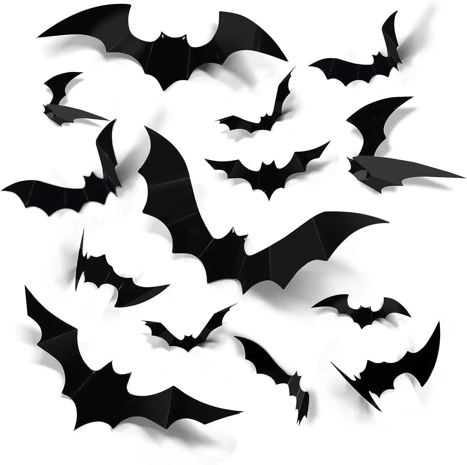 12 pcs Halloween Decoration 3d Bat Wall Stickers