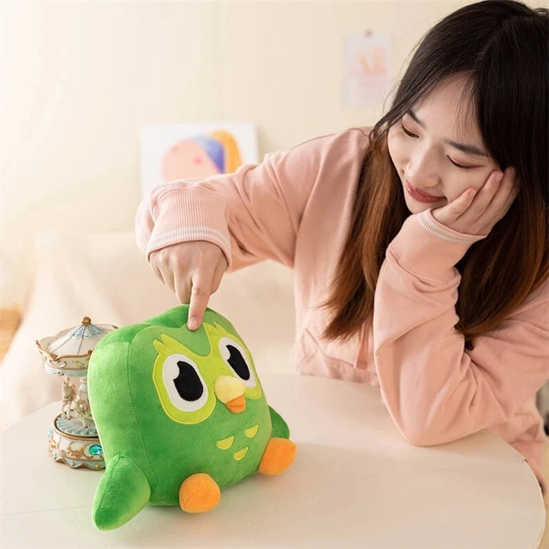 Green Duolingo Owl Plush Toy