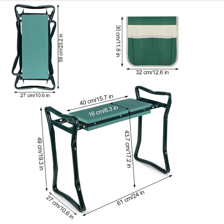 Foldable Garden Kneeler and Seat